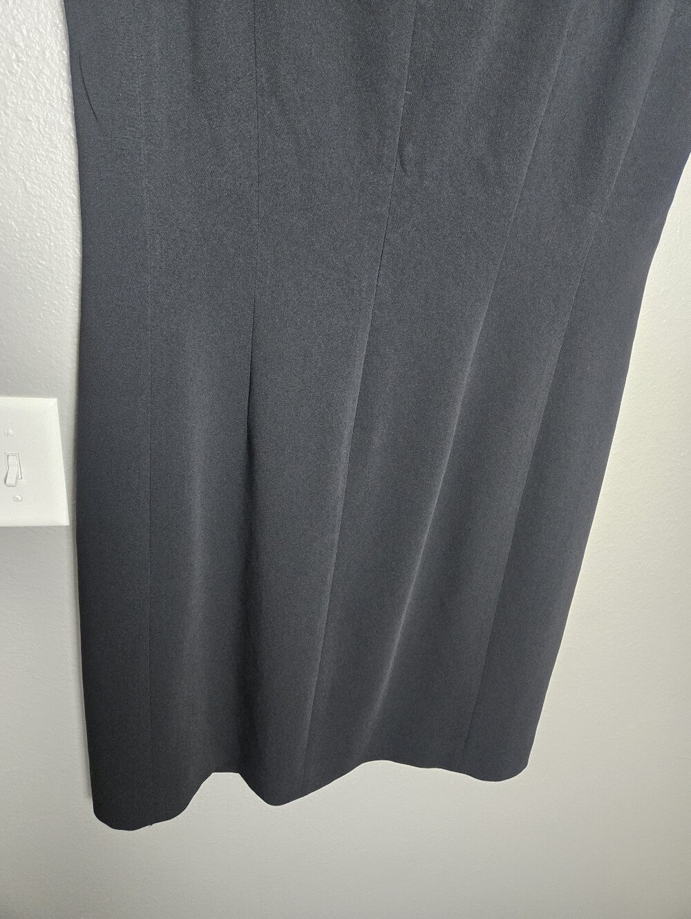 Vintage Ann Taylor Black Classic Square Neck Shift Dress Size 14 - Picture 14 of 16